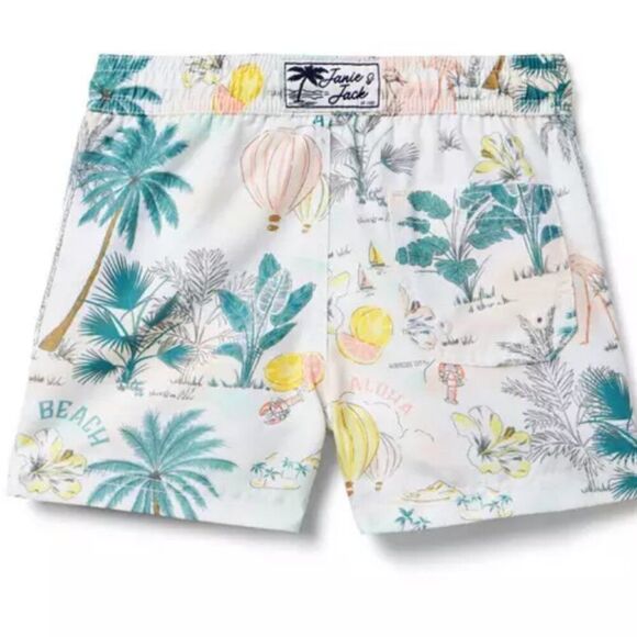 Janie and Jack 100049214 Tropical Island Recycled Tropical Island Swim Trunk NWT - Picture 2 of 11